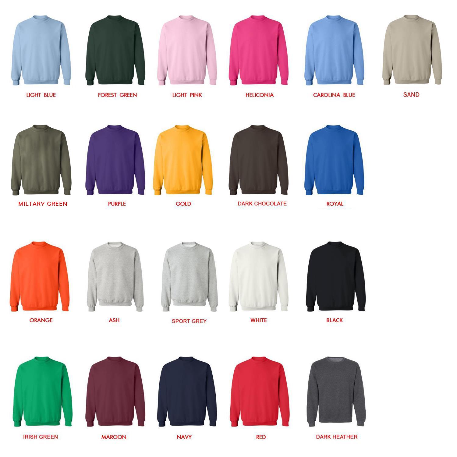 sweatshirt color chart - Fallout UK Store